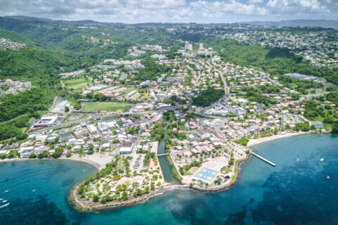 photo aérienne case navire - schoelcher