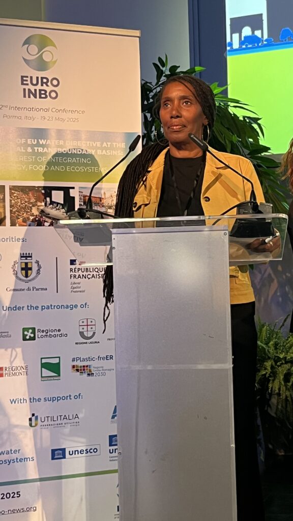 Michéla ADIN, Directrice générale de l'ODE Martinique à l'Euro RIOB - Agrandir l'image, fenêtre modale